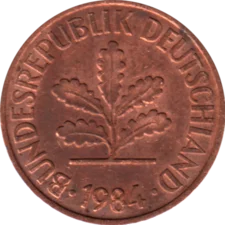 Preview 2 Pfennigs, 1984 obverse