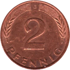Preview 2 Pfennigs, 1984 reverse