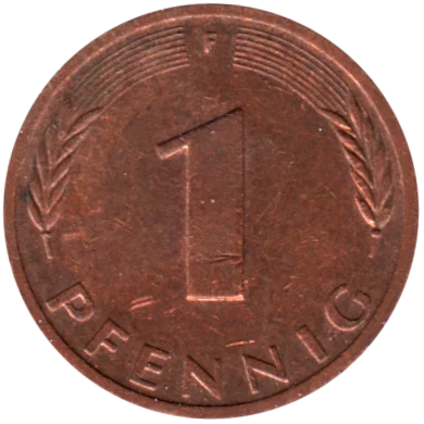 1 Pfennig, 1982 Reverse