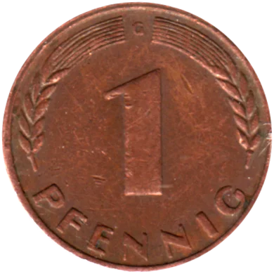 1 Pfennig, 1949 Reverse