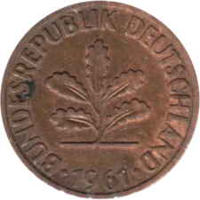 Preview 2 Pfennigs, 1961 obverse