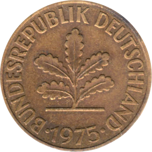 10 Pfennigs, 1975 Obverse
