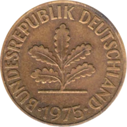 Preview 10 Pfennigs, 1975 obverse