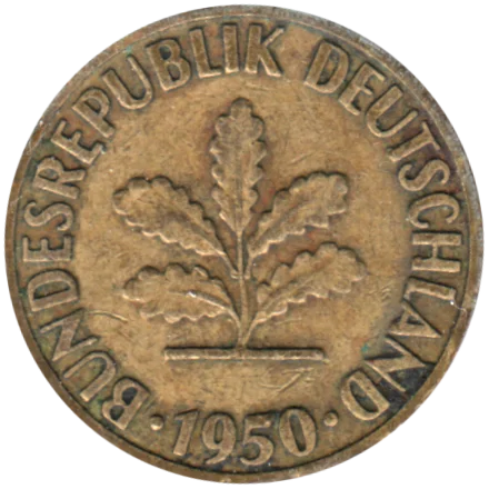 5 Pfennigs, 1950 Obverse