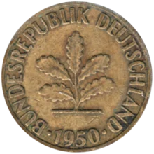 Preview 5 Pfennigs, 1950 obverse