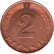 Preview 2 Pfennigs, 1980 reverse