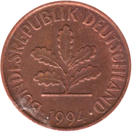 2 Pfennigs, 1994 Obverse