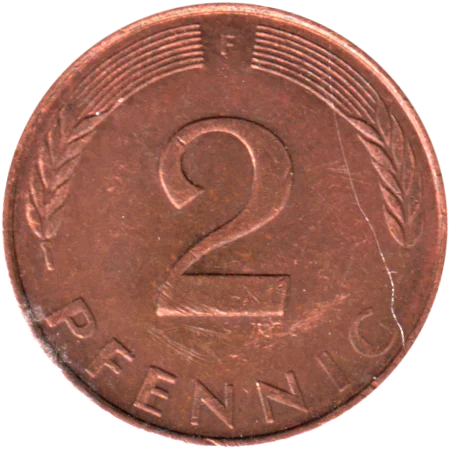 2 Pfennigs, 1994 Reverse