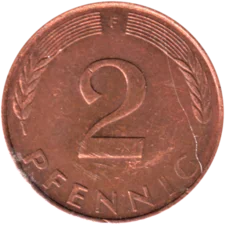 Preview 2 Pfennigs, 1994 reverse