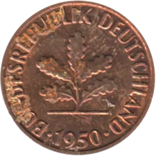 Preview 2 Pfennigs, 1950 obverse