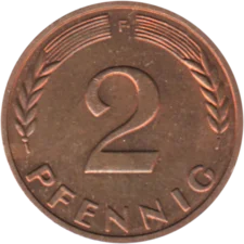 Preview 2 Pfennigs, 1950 reverse