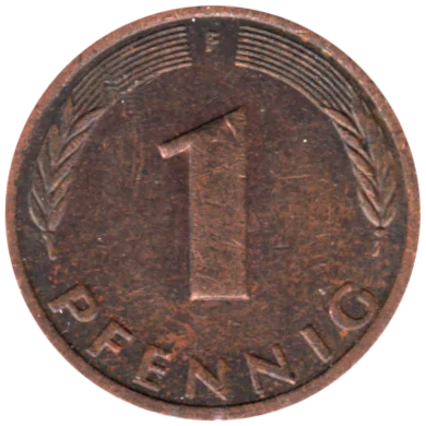 Preview 1 Pfennig, 1985 reverse