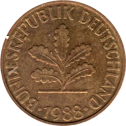 Preview 10 Pfennigs, 1988 obverse