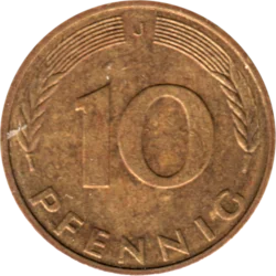 Preview 10 Pfennigs, 1988 reverse