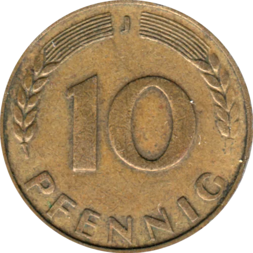 10 Pfennigs, 1949 Reverse