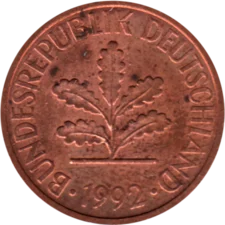 Preview 2 Pfennigs, 1992 obverse