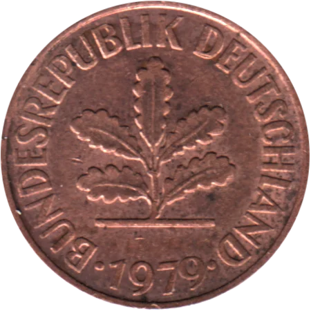 2 Pfennigs, 1979 Obverse