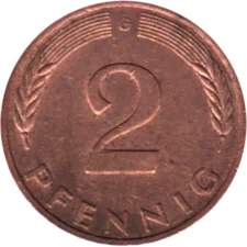 Preview 2 Pfennigs, 1979 reverse