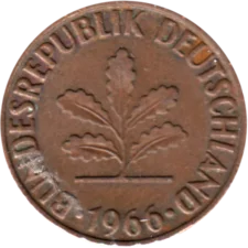 Preview 2 Pfennigs, 1966 obverse