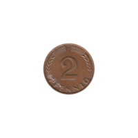 Preview 2 Pfennigs, 1966 reverse
