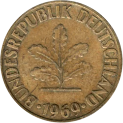 Preview 10 Pfennigs, 1969 obverse