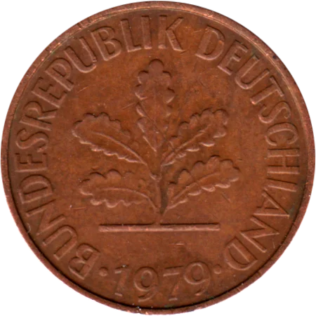 2 Pfennigs, 1979 Obverse
