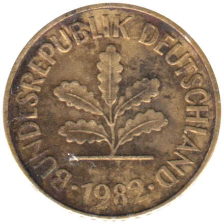 5 Pfennigs, 1982 Obverse