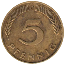 Preview 5 Pfennigs, 1982 reverse