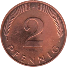 Preview 2 Pfennigs, 1979 reverse