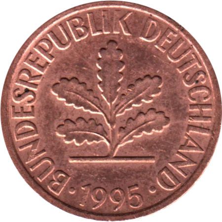 2 Pfennigs, 1995 Obverse