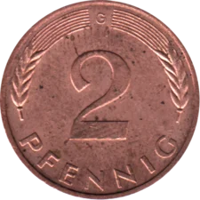 Preview 2 Pfennigs, 1995 reverse