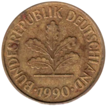 Preview 5 Pfennigs, 1990 obverse