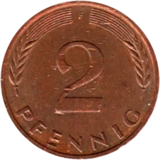 Preview 2 Pfennigs, 1980 reverse