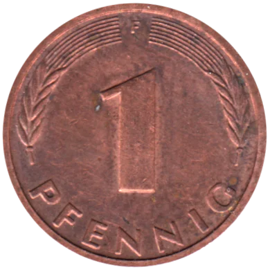 1 Pfennig, 1993 Reverse
