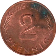 Preview 2 Pfennigs, 1983 reverse