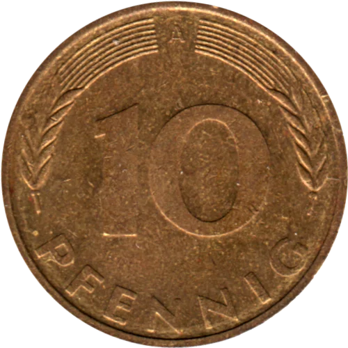 10 Pfennigs, 1994 Reverse