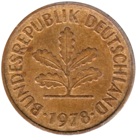 5 Pfennigs, 1978 Obverse