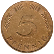 Preview 5 Pfennigs, 1978 reverse