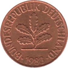 Preview 2 Pfennigs, 1983 obverse