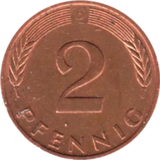 Preview 2 Pfennigs, 1983 reverse