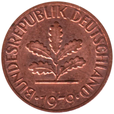 1 Pfennig, 1979 Obverse