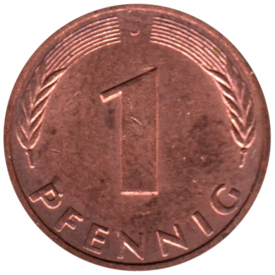 1 Pfennig, 1979 Reverse