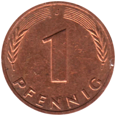 1 Pfennig, 1984 Reverse