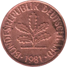 Preview 2 Pfennigs, 1981 obverse