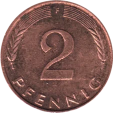 Preview 2 Pfennigs, 1981 reverse
