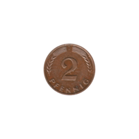 Preview 2 Pfennigs, 1958 reverse