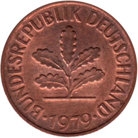 2 Pfennigs, 1979 Obverse