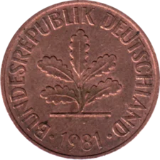 Preview 2 Pfennigs, 1981 obverse