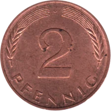 Preview 2 Pfennigs, 1981 reverse