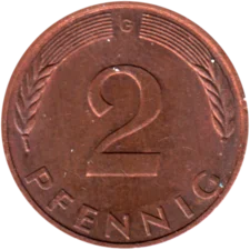 Preview 2 Pfennigs, 1983 reverse